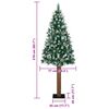 vidaXL Schlanker Weihnachtsbaum mit 300 LEDs mit St&auml;nder Gr&uuml;n 210 cm