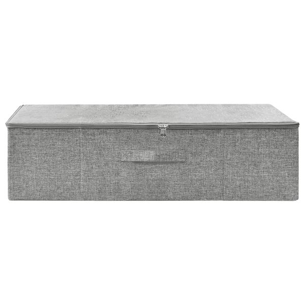 vidaXL Aufbewahrungsbox Stoff 70x40x18 cm Grau