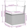 vidaXL Gartensofa-set Grau 55 x 55 x 37 cm Poly-Rattan
