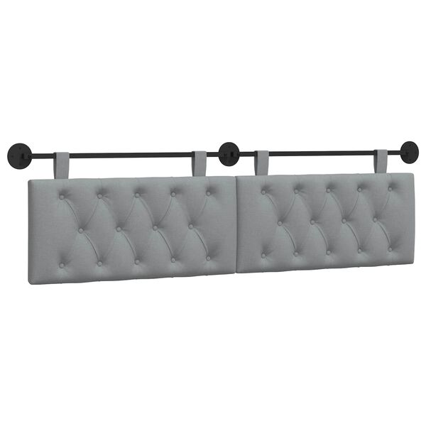 vidaXL H&auml;ngevorderseite Wandmontiert Hellgrau 170 x 55 x 7 cm Stoff