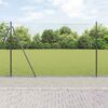 vidaXL Zaunpfosten Grau 25 x 1,6 m (13 mm Maschenweite) Stahl und PVC