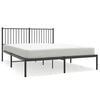 vidaXL Bettgestell mit Kopfteil Metall Schwarz 160x200 cm