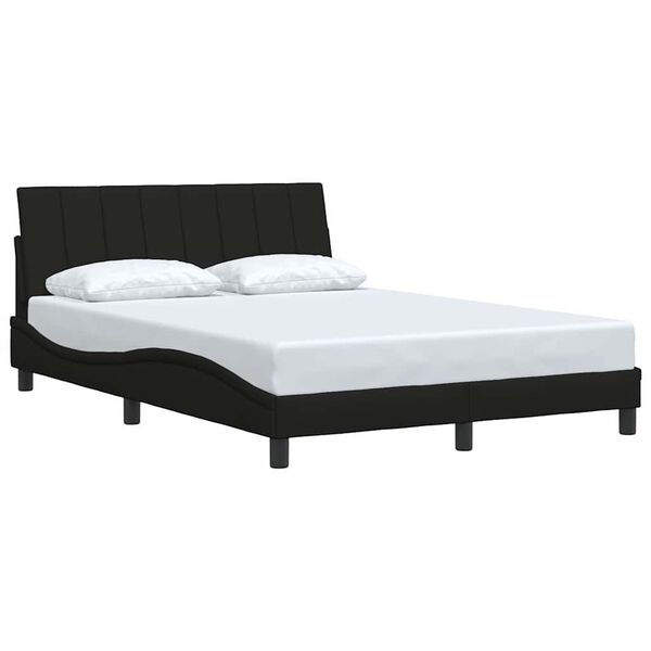 vidaXL Bettgestell ohne Matratze "Hanko" Schwarz 120x200 cm Stoff