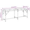 vidaXL Essbank Hellgrau 124x32x45 cm Stahl und Stoff