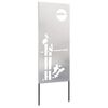 vidaXL Garten Sichtschutz-Leinwand Silber 50 x 140 cm Edelstahl