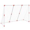 vidaXL Fußballtor für Kinder mit Bällen 2-in-1 Weiß 184x64x124 cm