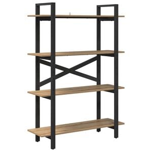 vidaXL B&uuml;cherregal 4 Ebenen 100 x 33,5 x 140 cm Holzwerkstoff