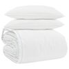 vidaXL Bettdecken Set mit Kissen 3 pcs Wei&szlig; Daunenfeder