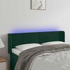 vidaXL LED Kopfteil Dunkelgr&uuml;n 147x16x78/88 cm Samt