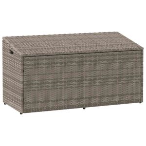 vidaXL Garten-Aufbewahrungsbox Grau 110 x 50 x 58 cm Poly Rattan