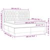 vidaXL Boxspringbett mit Matratze & LED Dunkelgrau 180x200 cm Samt