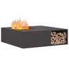 vidaXL Feuerstelle Schwarz 100 x 100 x 30 cm Stahl