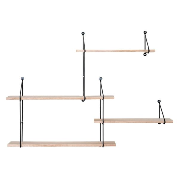House Nordic Regal Lucy Schwarz und Natur