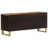 vidaXL TV-Schrank Braun und Schwarz 105x33,5x46 cm Massivholz Mango
