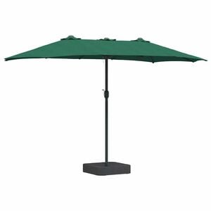 vidaXL Garten-Sonnenschirm 385 x 209 x 244 cm Polyester und Stahl Gr&uuml;n