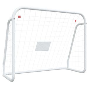vidaXL Fußballtor mit Netz Weiß 125x96x60 cm Stahl & Polyester