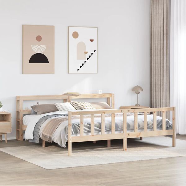 vidaXL Massivholzbett ohne Matratze 200x200 cm Kiefer