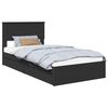 vidaXL Aufbewahrungsbett Schwarz 100 x 200 cm Holzwerkstoff