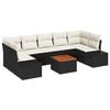 vidaXL Gartensofa-set 8 stk. Schwarz Poly-Rattan