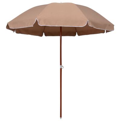 vidaXL Sonnenschirm mit Stahlmast 240 cm Taupe