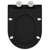 vidaXL Toilettensitz Verstellbar Schwarz 48,5 x 36 x 5 cm Polypropylen