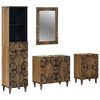 vidaXL Badezimmerm&ouml;bel-Set 4 stk. Braun 62 x 33 x 58 cm
