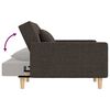 vidaXL Schlafsofa 2-Sitzer mit 2 Kissen & Hocker Braun Stoff