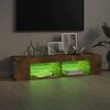 vidaXL TV-Schrank mit LED-Leuchten R&auml;uchereiche 135x39x30 cm