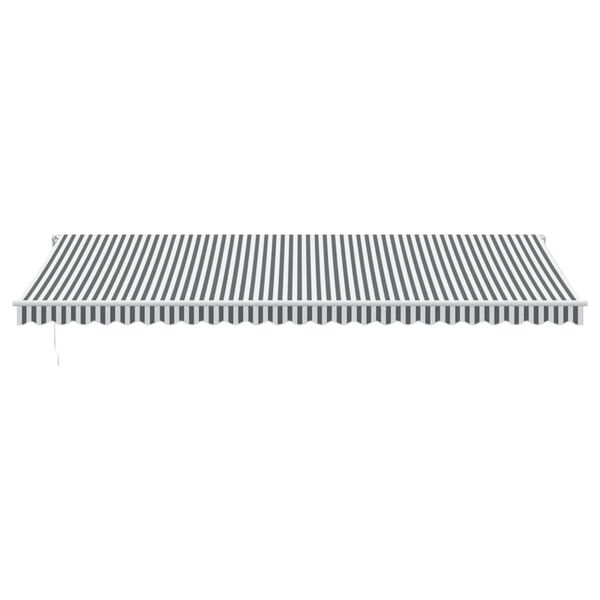 vidaXL Markise Manuell mit LED Anthrazit & Wei&szlig; 600x350 cm