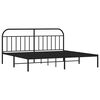 vidaXL Bettgestell mit Kopfteil Metall Schwarz 193x203 cm