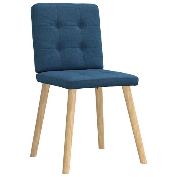 vidaXL Esszimmerst&uuml;hle 6 Stk. Blau Stoff