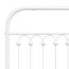 vidaXL Ersatz-Kopfteil Metall Wei&szlig; 150 cm