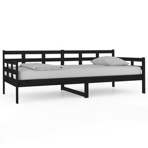 vidaXL Tagesbett Schwarz Massivholz Kiefer 90x200 cm