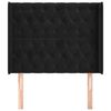 vidaXL Kopfteil mit Ohren Schwarz 103x16x118/128 cm Samt
