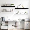 vidaXL Schweberegale 4 Stk. Hochglanz-Schwarz 120x23,5x3,8 cm MDF