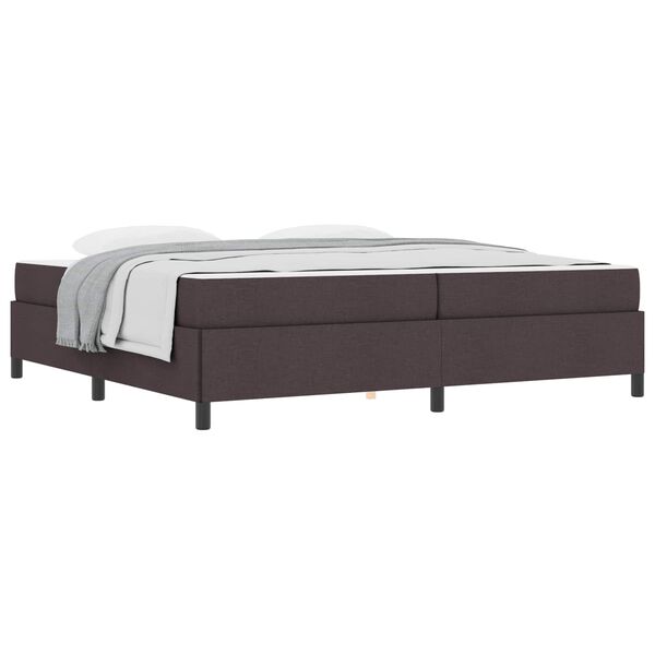 vidaXL Boxspringbett Dunkelbraun 200 x 200 cm Stoff