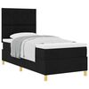 vidaXL Boxspringbett mit Matratze Schwarz 100 x 200 cm Stoff