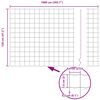 vidaXL Zaun mit Pfosten Grau 1,2 x 10 m Stahl
