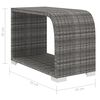 vidaXL 10-tlg. Garten-Lounge-Set mit Auflagen Poly Rattan Grau