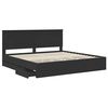 vidaXL Bettrahmen mit Schubladen Schwarz 200 x 200 cm Ingenieurs Holz