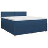 vidaXL Boxspringbett mit Matratze mit Kopfteil Blau 180 x 200 cm Stoff
