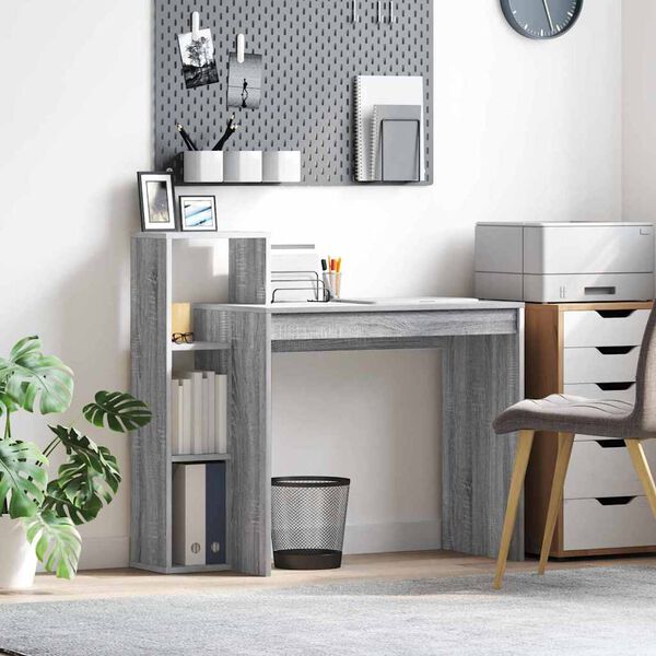 vidaXL Schreibtisch Graues Sonoma 100 x 40 x 90 cm Holzwerkstoff