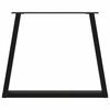 vidaXL Esstisch Beine V-Form 2 St&uuml;ck Schwarz 70x(72-73,3) cm Stahl