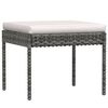 vidaXL 6-tlg. Garten-Lounge-Set mit Kissen Poly Rattan Grau