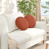 vidaXL Sitzkissen 2 pcs Rot-Orange &Oslash; 40 cm Cordstoff