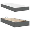 vidaXL Bettgestell mit Matratze mit Matratze 2 pcs Dunkelgrau Stoff