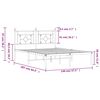 vidaXL Bettgestell mit Kopfteil Metall Schwarz 140x200 cm