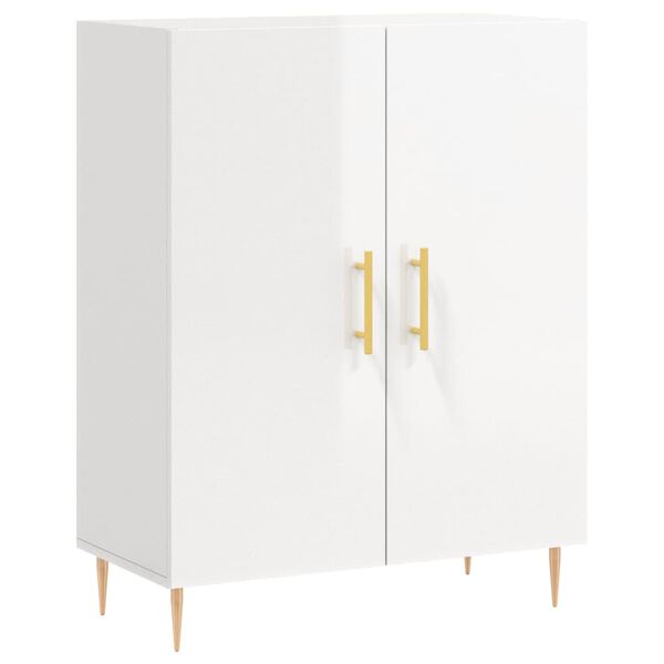 vidaXL Sideboard Hochglanz-Wei&szlig; 69,5x34x90 cm Holzwerkstoff