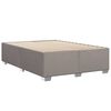 vidaXL Boxspringbett mit Matratze Taupe 160x200 cm Stoff