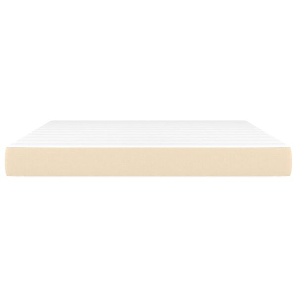 vidaXL Taschenfederkernmatratze Creme 180x200x20 cm Stoff